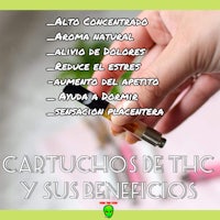 a person is holding a cig with the words captucios de thc y sus beneficios